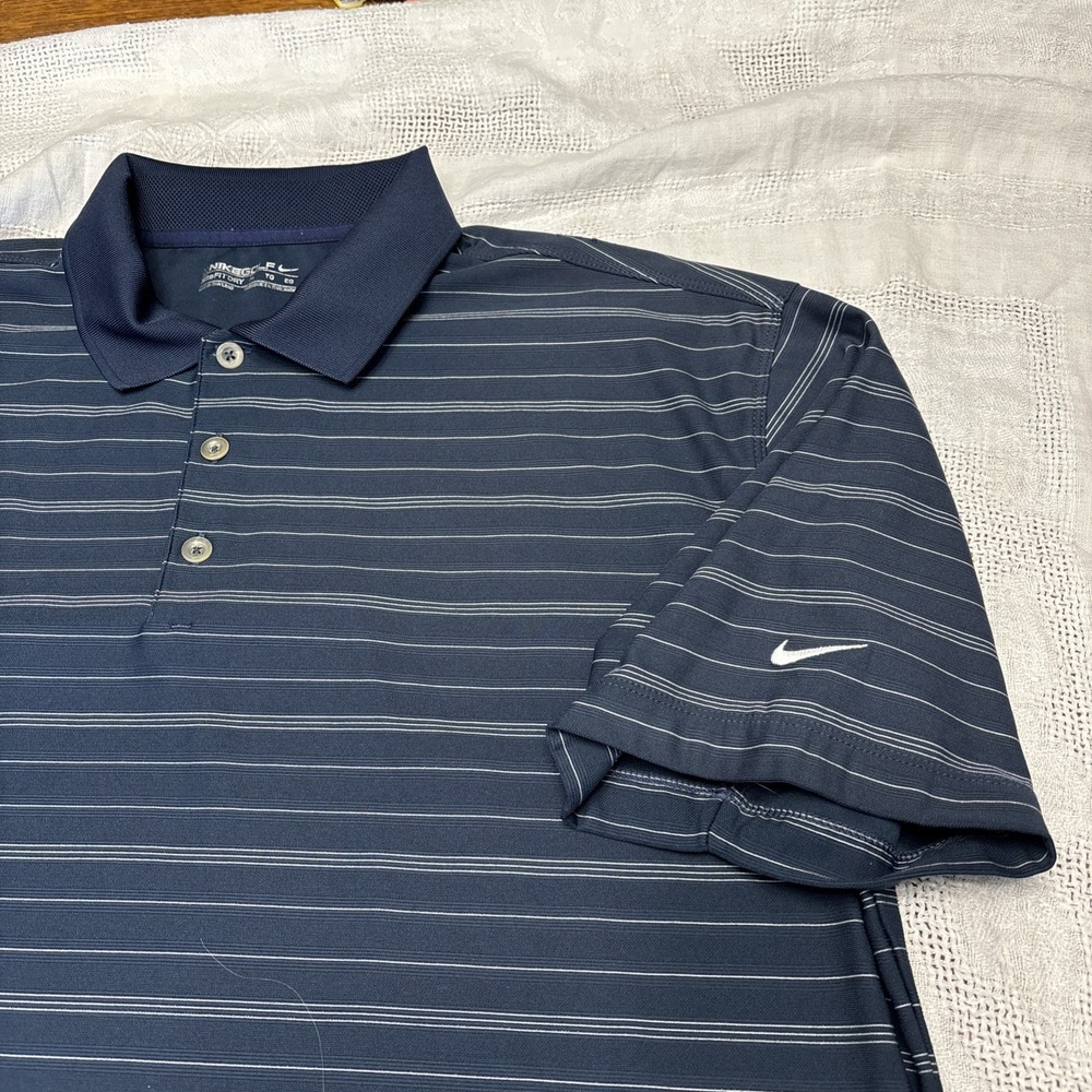 Nike Golf Shirt Mens XL Blue Nike Fit‎ Dry Polo Performance Light Comfort